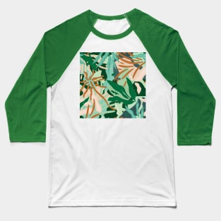 Abstract Jungle / Tropical Plants Baseball T-Shirt